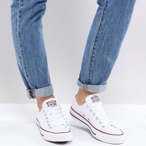 Low top white converses